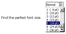 With fonts, bigger isn't always better!